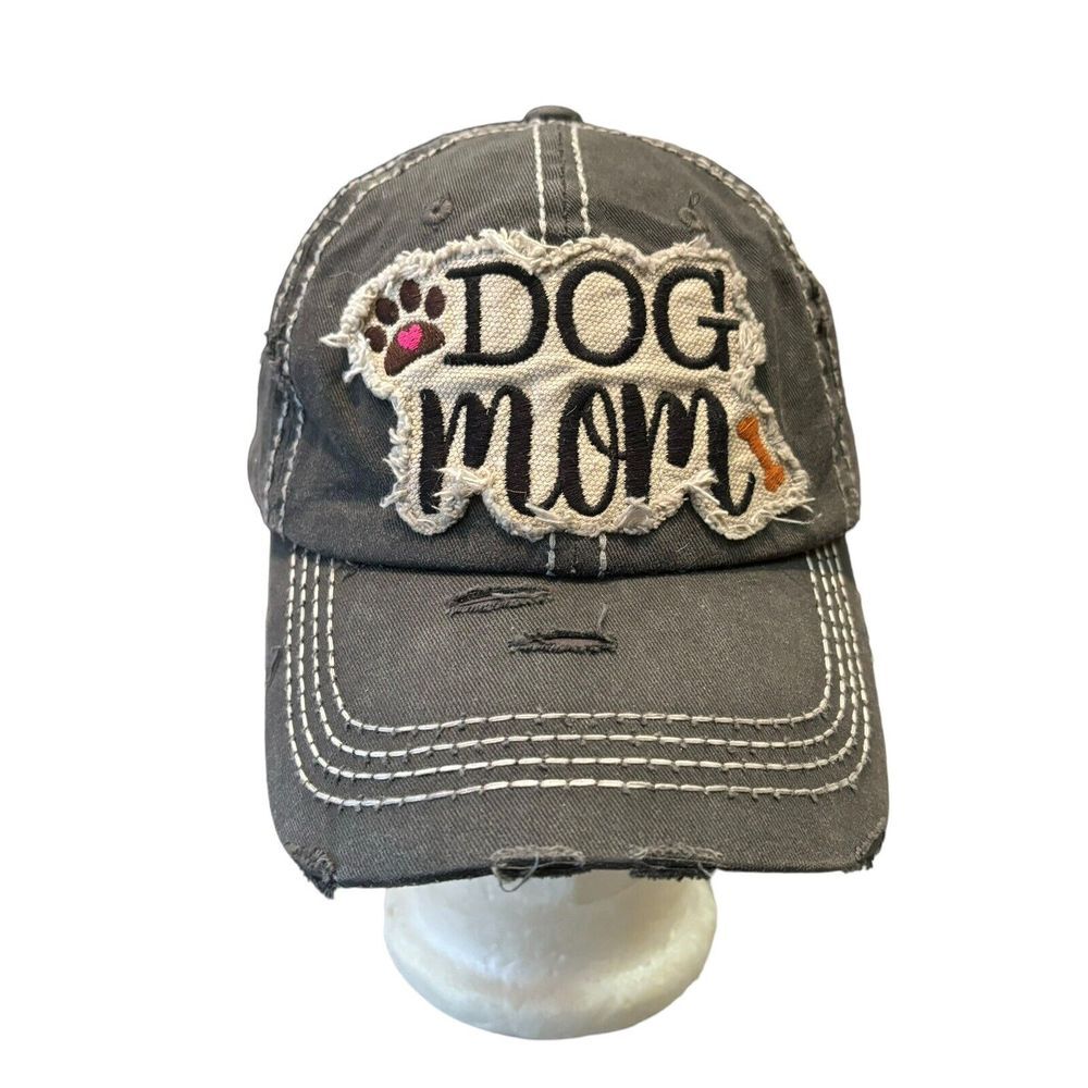 Gray KB Ethos Dog Mom Womens Ladies Patch logo Hat Cap Puppy K-9 Strap Back‎